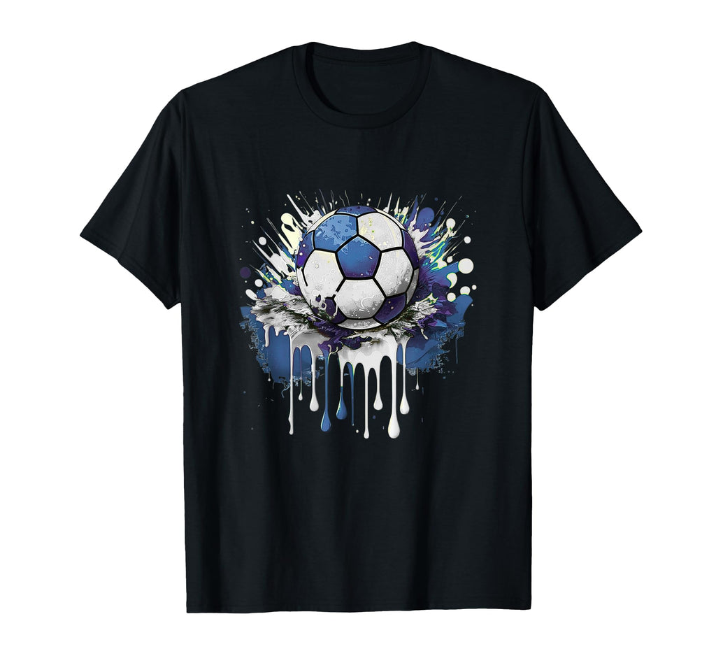 Colorful Soccer Ball Sports Art T-Shirt - Custom Art Print Men Women