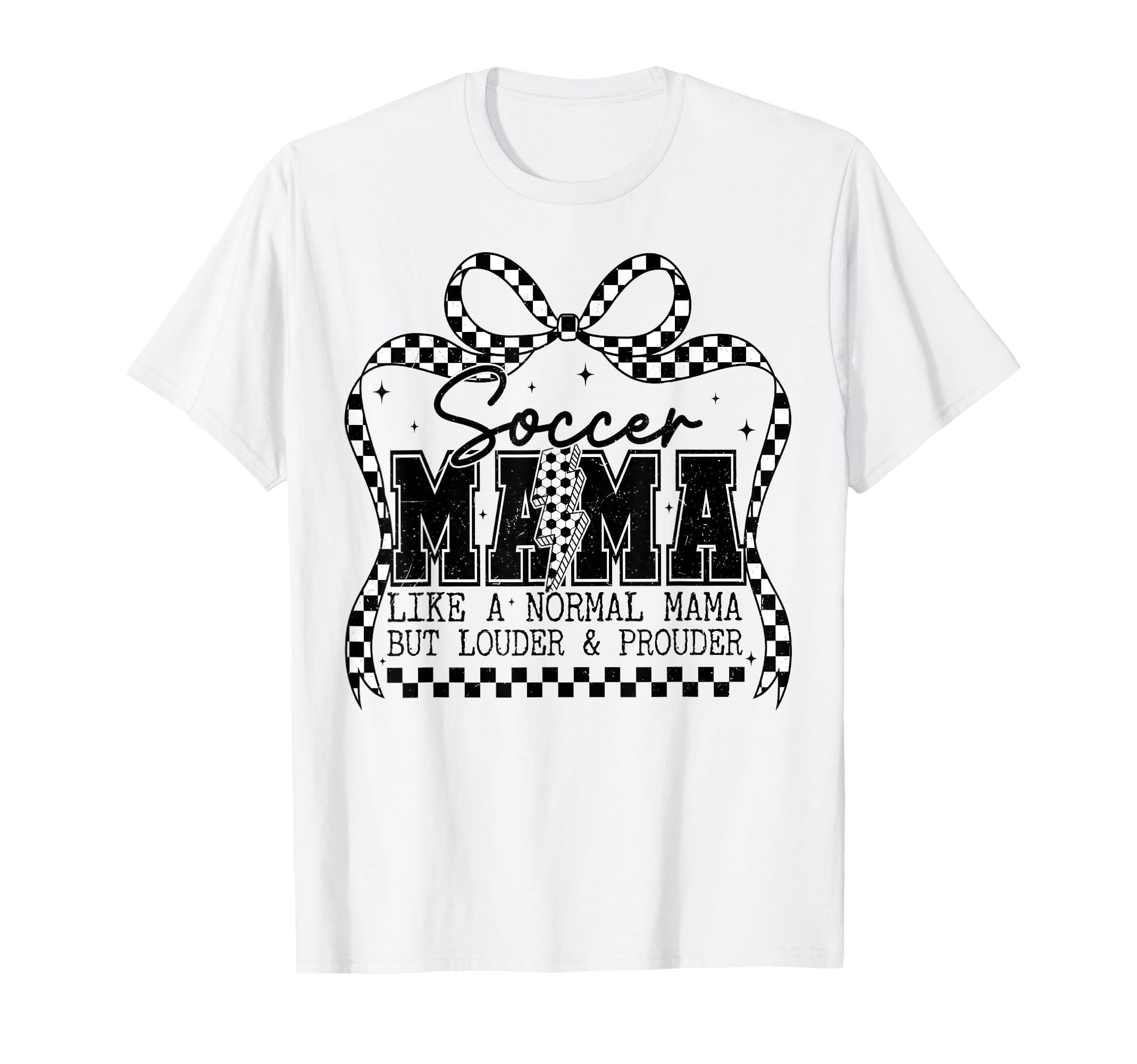 Soccer Mama Bow Game Day Coquette T-Shirt - Trendy Graphic for Adults