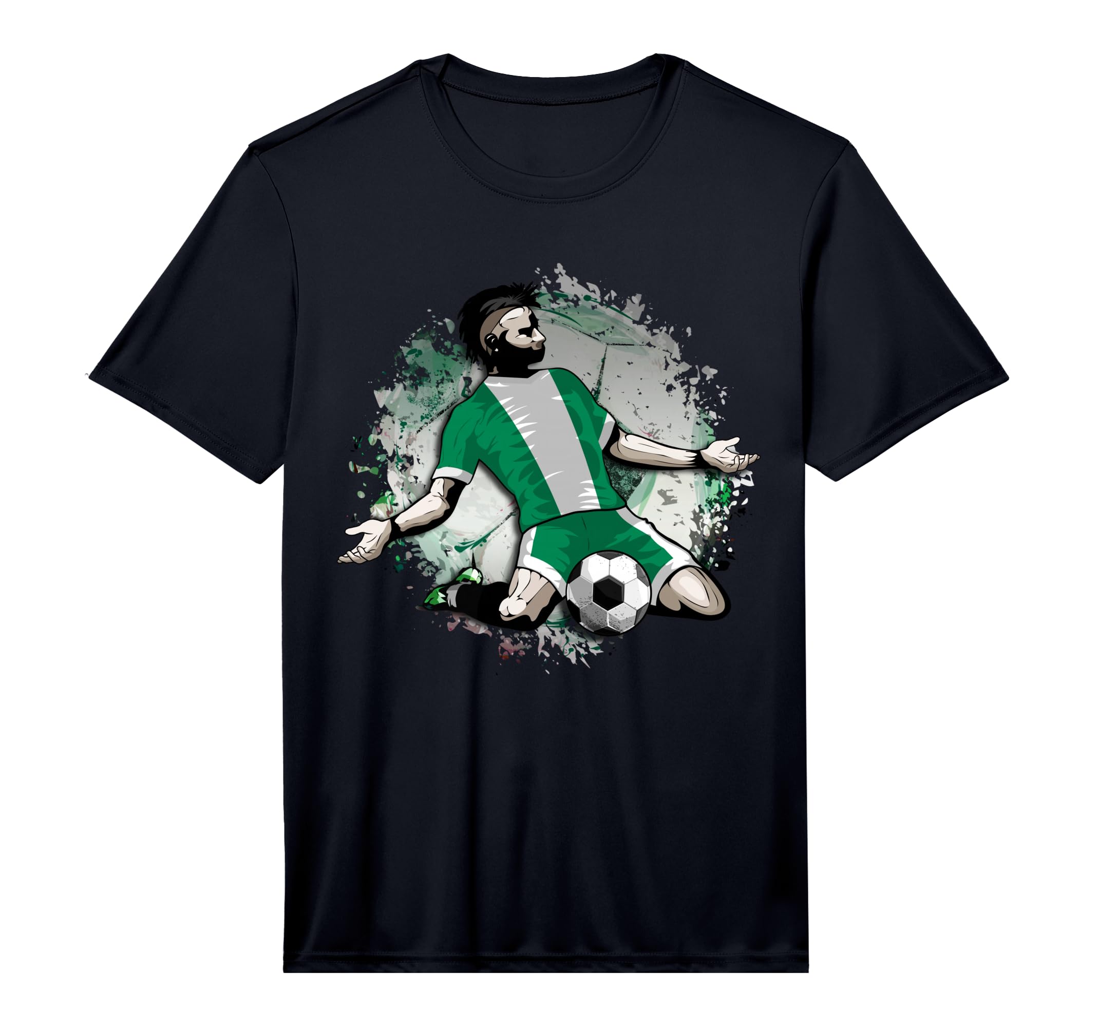 Nigeria Soccer Nigerian National Flag T-Shirt - Minimalist Print Men Women