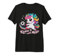 Unicorn Soccer Goalie Player Kickin It T-Shirt - Novelty Apparel Unisex