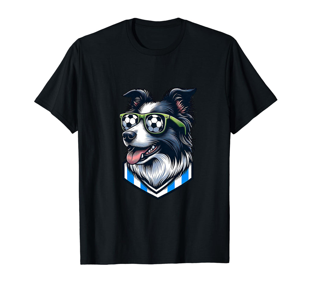 Stylish Border Collie Soccer Fan Champion T-Shirt - Streetwear Style Unisex