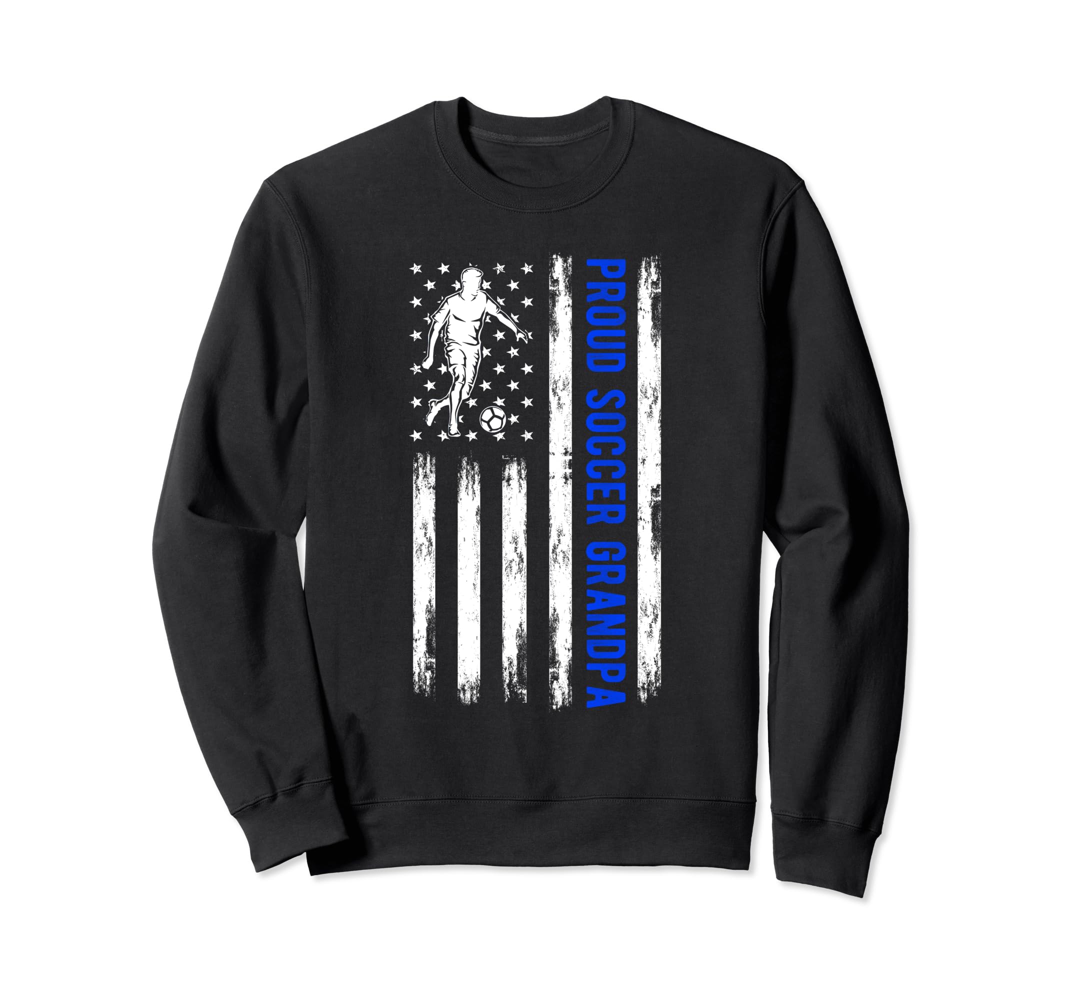 Proud Soccer Grandpa Usa Flag Family Sweatshirt - Unique Graphic Unisex