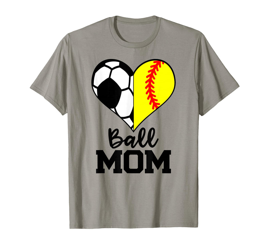 Ball Mom Funny Soccer Softball Player T-Shirt - Custom Art Print Men Women