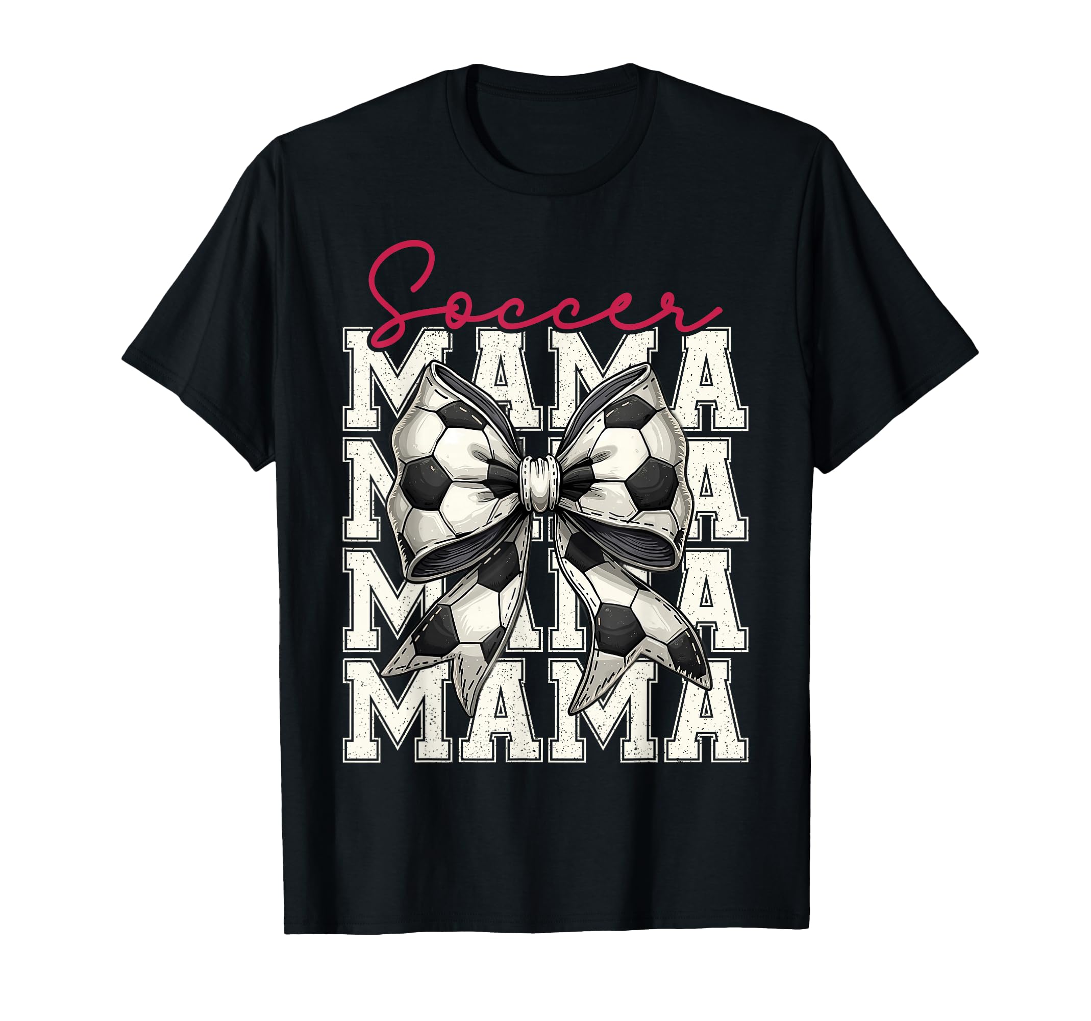 Soccer Mama Funny Coquette Bow Mom T-Shirt - Novelty Apparel for Adults