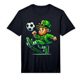 Leprechaun Soccer St Patricks Day Player T-Shirt - Custom Art Print Unisex