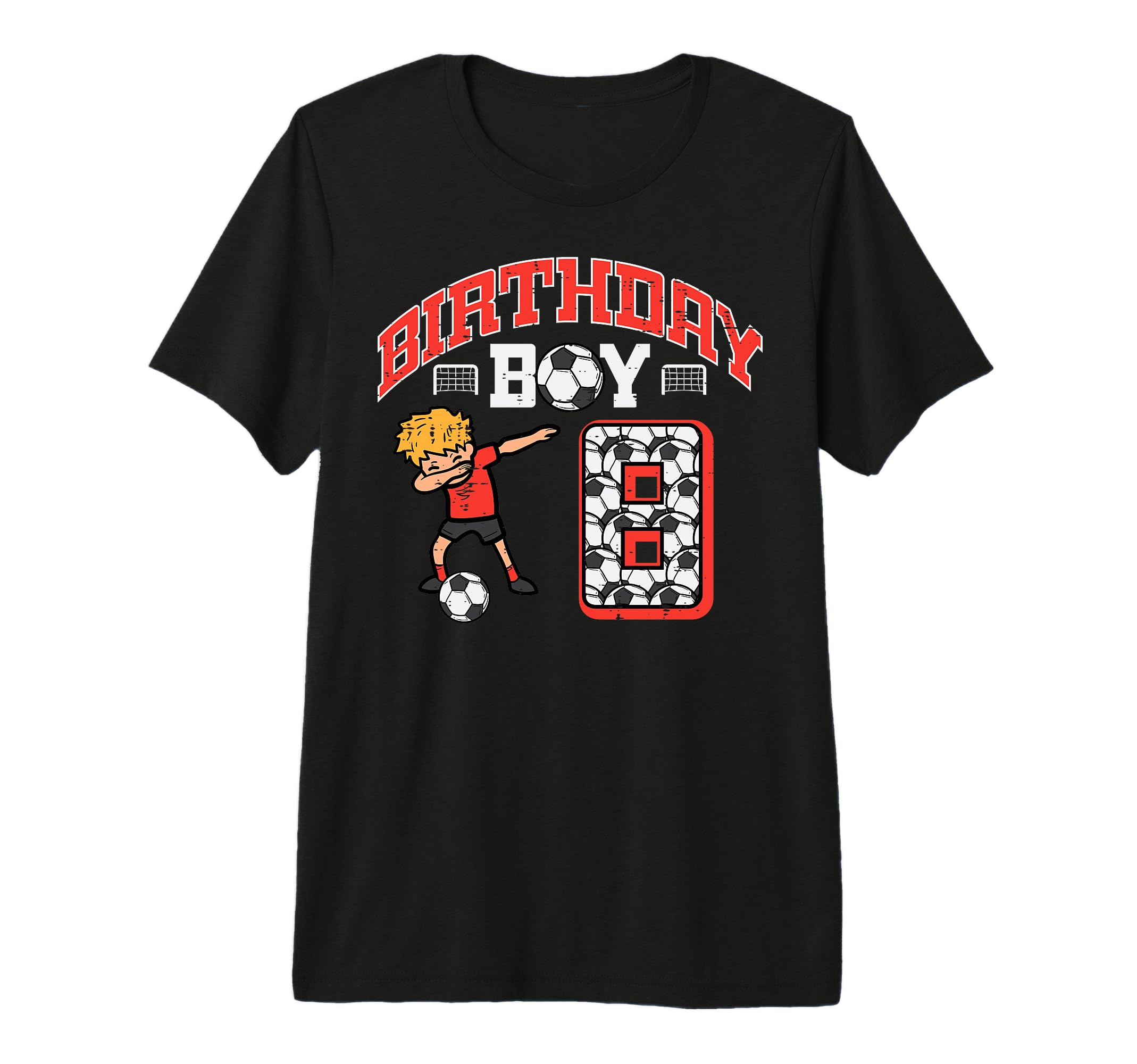 Birthday 8 Soccer Dab 8Th Eight Year T-Shirt - Unique Graphic Men Women