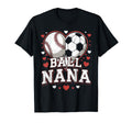 Ball Nana Baseball Soccer Heart Mothers Day T-Shirt - Unique Graphic Unisex