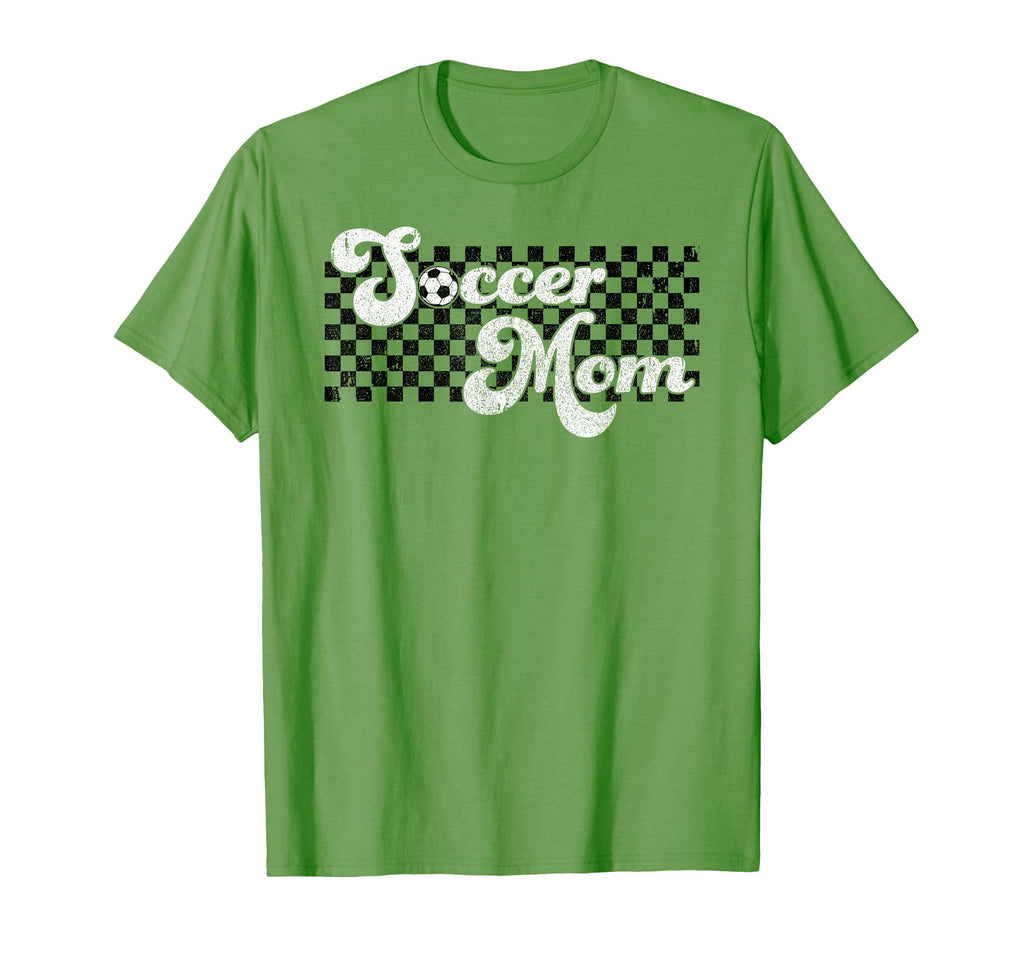 Soccer Mom Soccer Mama Checkered T-Shirt - Minimalist Print for Adults