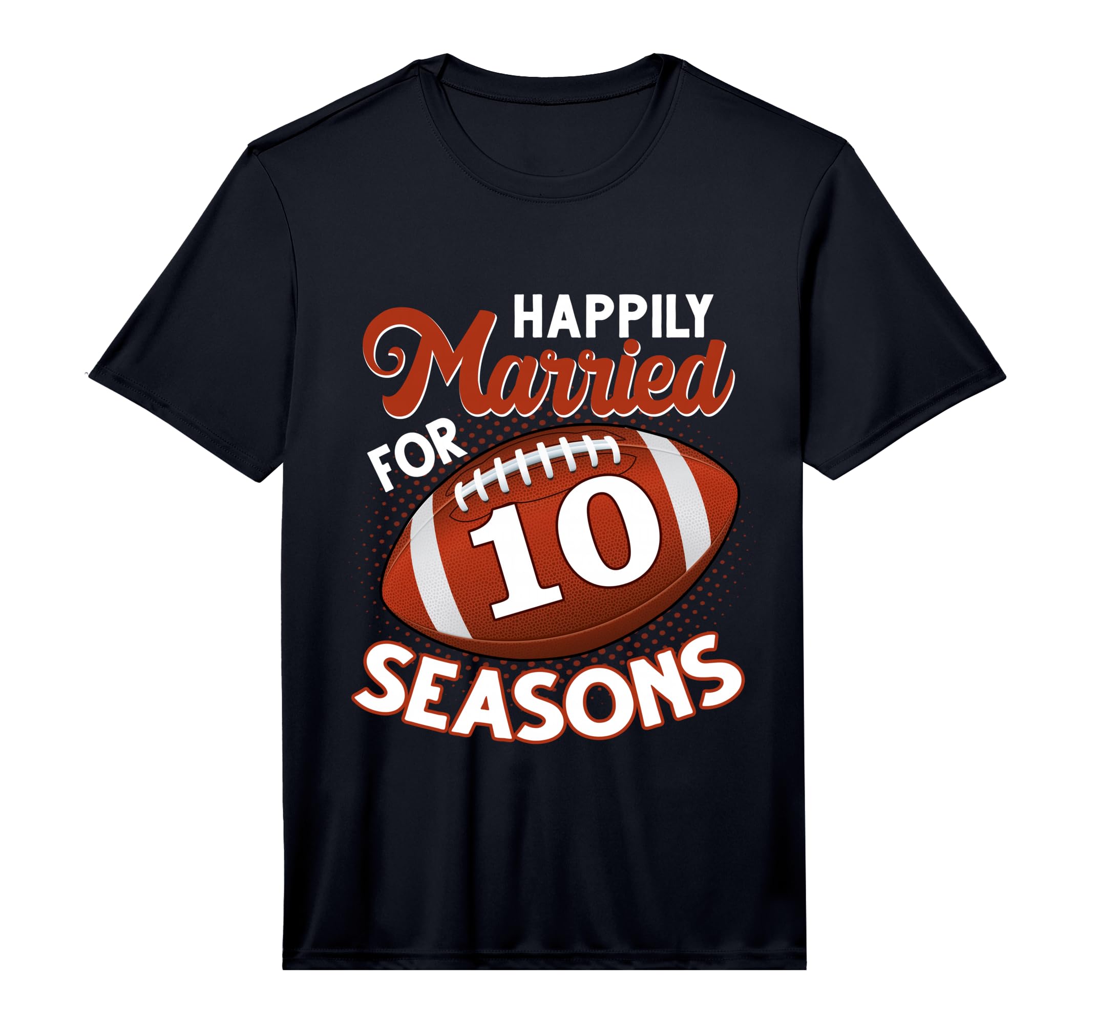 Football Couple 10Th Wedding Hoodie - Aesthetic Graphic for Adults
