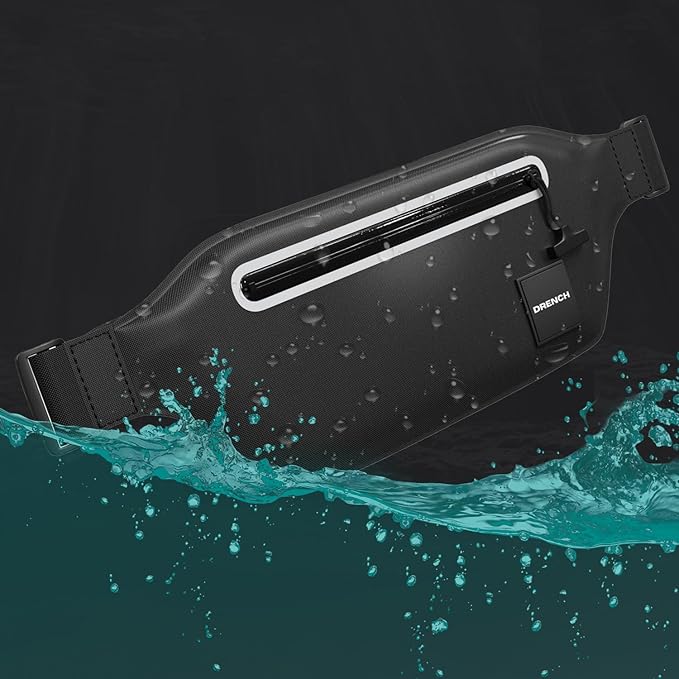 DRENCH Waterproof Waist Pouch with Floating Waterproof Phone Case | Submersible Dry Bag Fanny Pack | Phone Holder for Swimming, Boating, SUP, Snorkeling | IPX8 Floating Phone Pouch Included