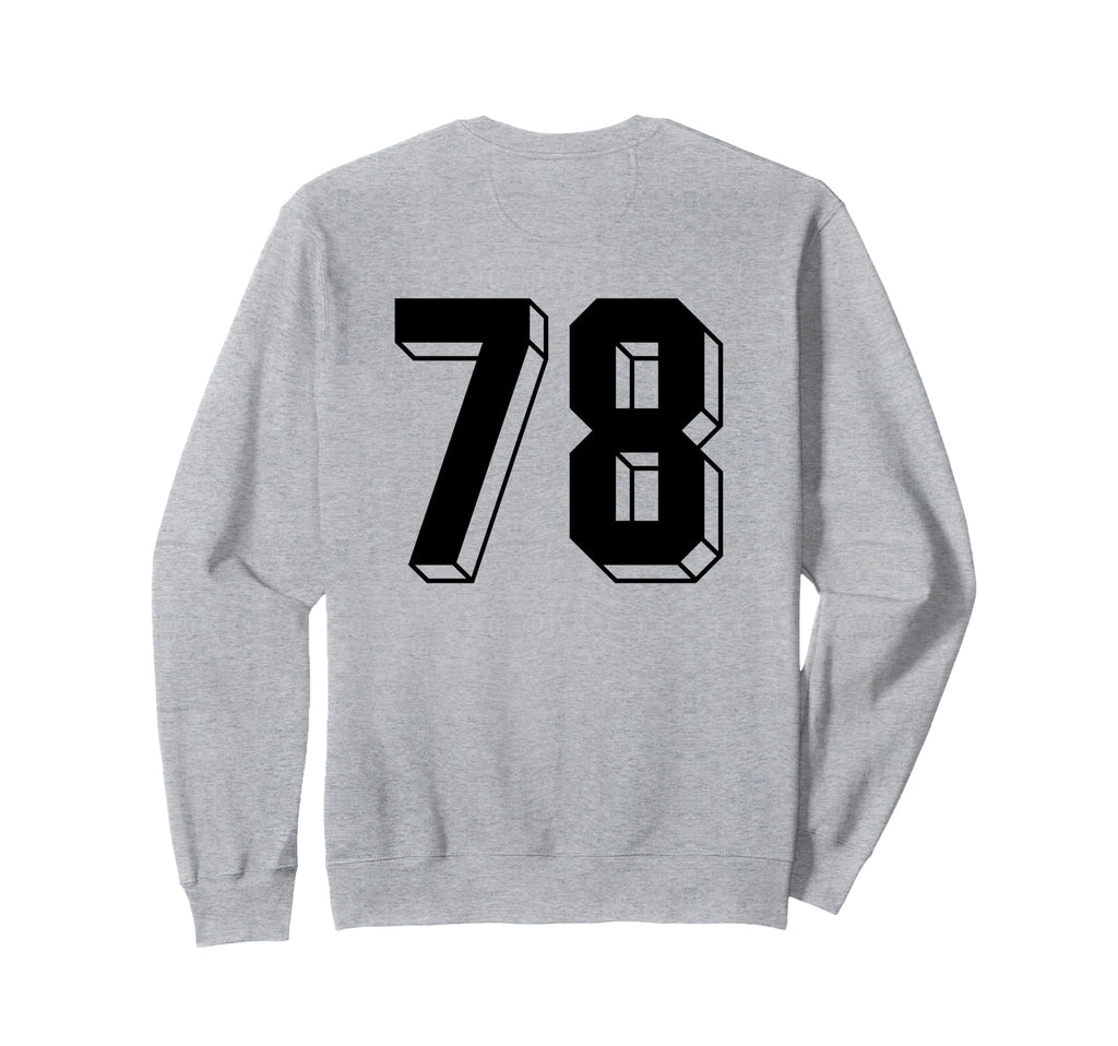Number 78 Backside 80S 90S Team Sweatshirt - Custom Art Print Unisex