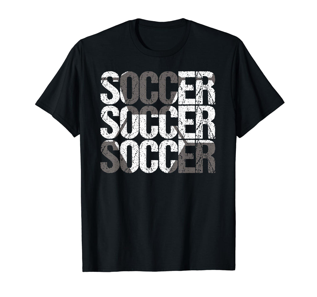 Soccer Distressed Ball Team Soccer Player T-Shirt - Streetwear Style Unisex