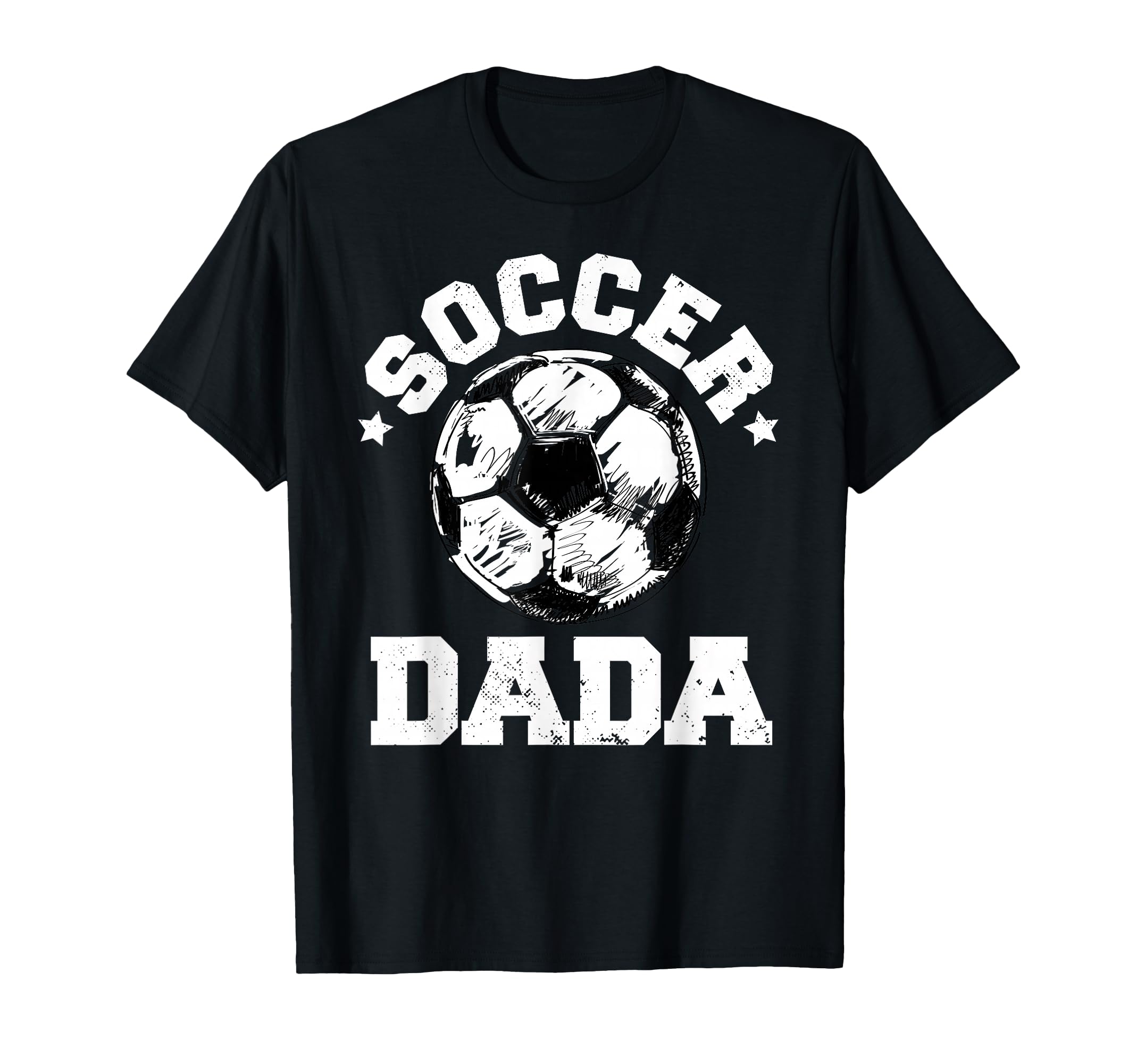Soccer Dada Soccer Ball Distressed T-Shirt - Trendy Graphic Men Women