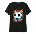 Arcade Soccer Ball Tri Blend T-Shirt - Graphic Print for Adults