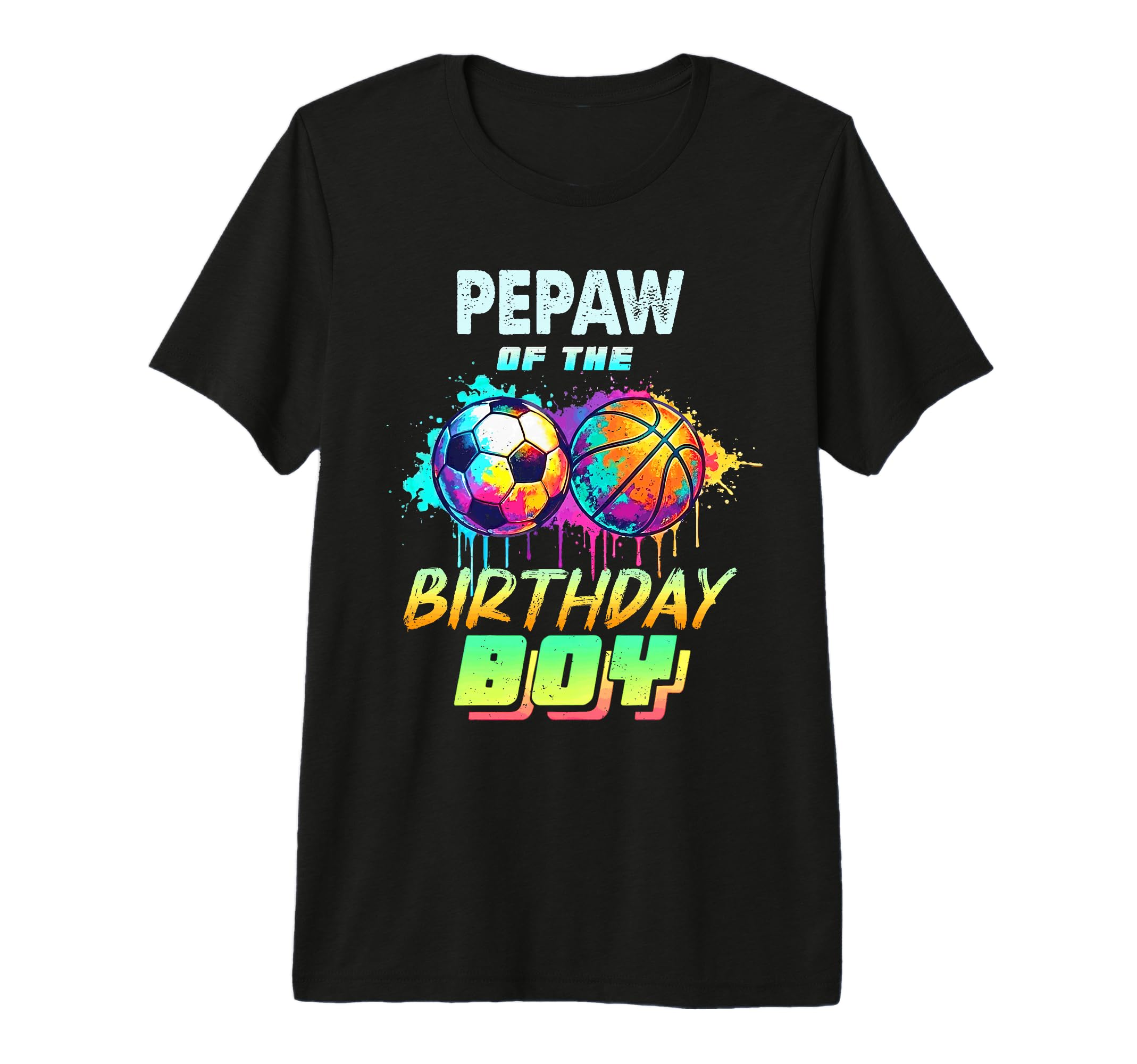 Pepaw Birthday Basketball Soccer Ball T-Shirt - Fun Novelty Design Unisex