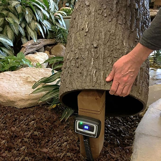 Aquascape Faux Oak Stump Cover for Yard, Landscape, and Garden | 78259 18.5-inches H x 15-inches Dia.