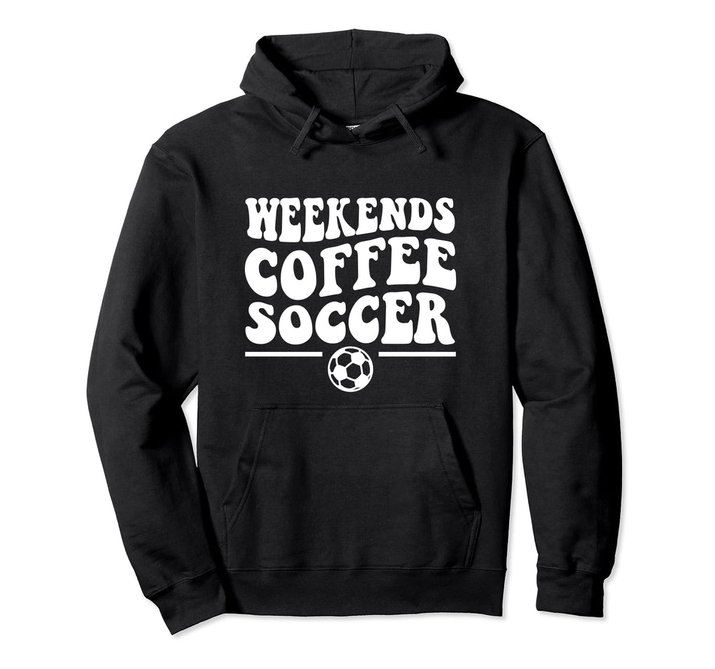 Weekends Coffee Soccer Groovy Mom Life Hoodie - Unique Graphic for Adults