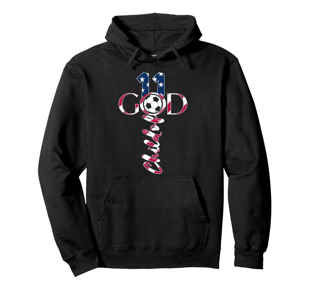Jesus 11 Years Child God Soccer 11Th Hoodie - Casual Everyday Wear Unisex