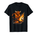 Soccer Bull Fierce Power Kick T-Shirt - Streetwear Style for Adults