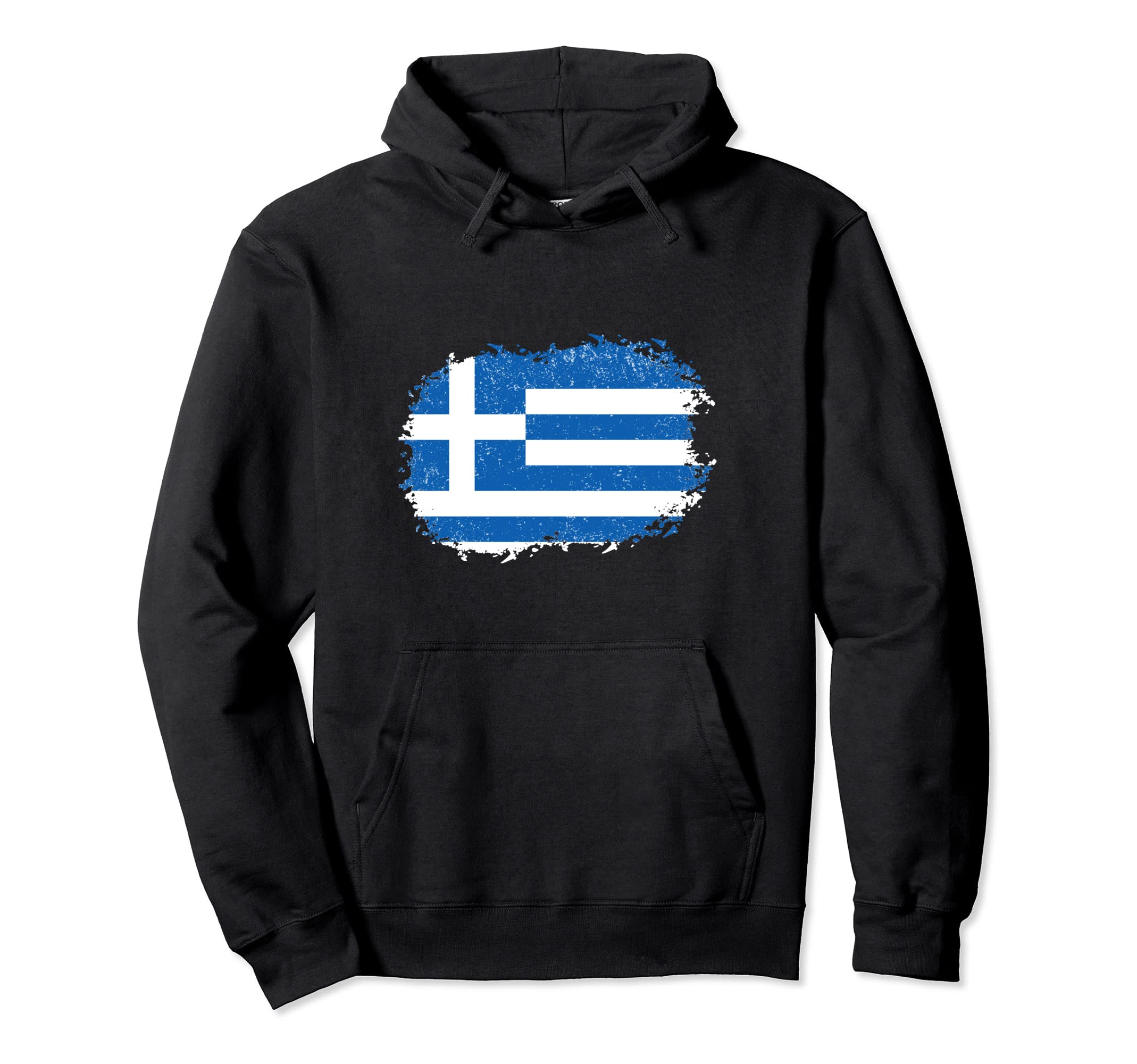 Greek Flag Football Hellenic Soccer Pride Hoodie - Graphic Print Unisex