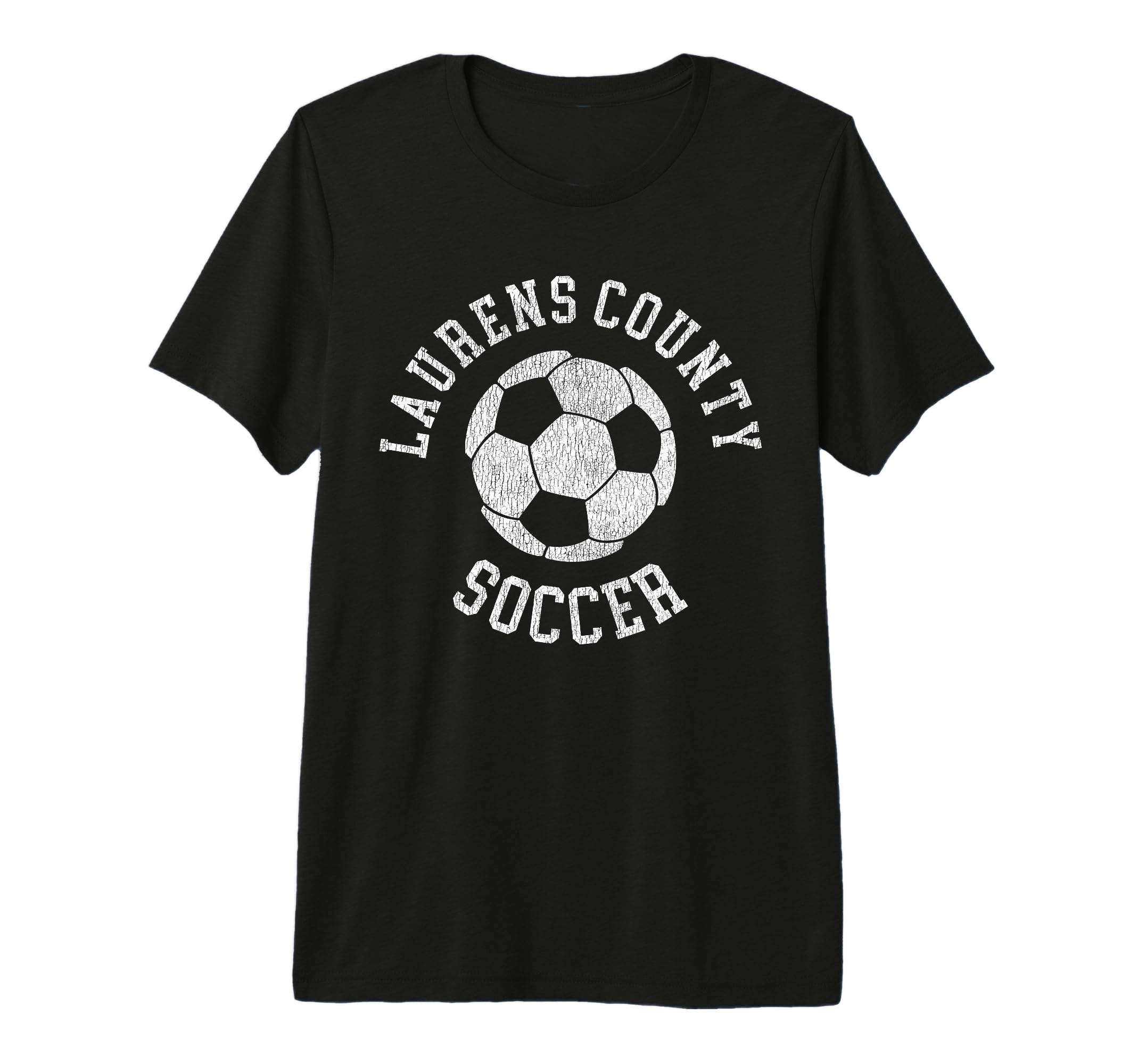 Laurens County Soccer Distressed 90S Tri T-Shirt - Unique Graphic Unisex