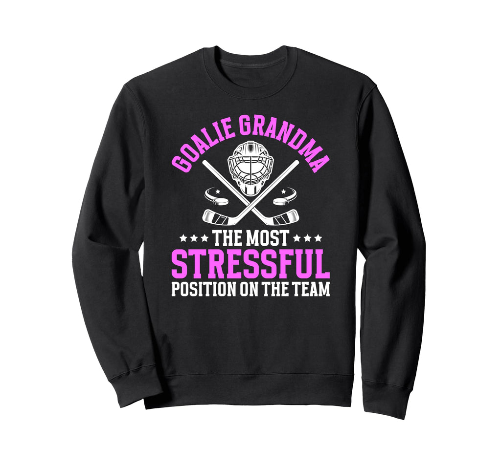 Funny Hockey Goalie Grandma Sweatshirt - Casual Everyday Wear Men Women