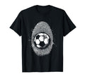 Soccer Fingerprint Soccer Football Lover T-Shirt - Graphic Print Unisex