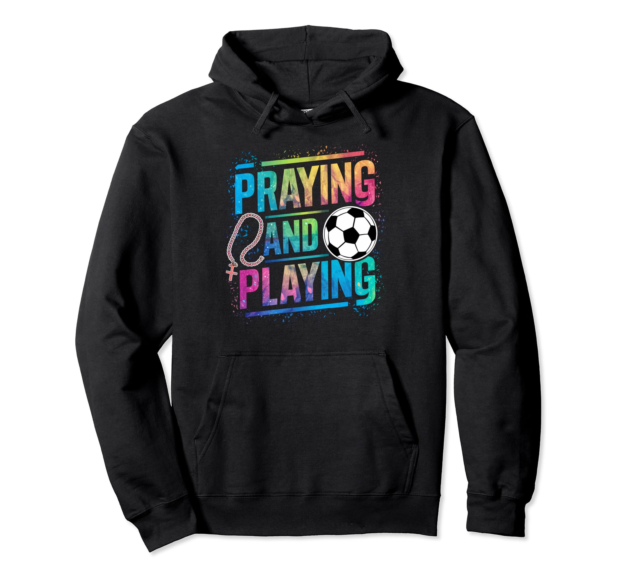 Praying Football Player Catholic Coach Hoodie - Graphic Print for Adults
