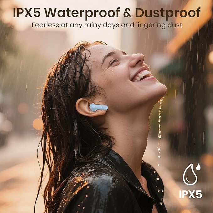 Wireless Earbuds 2025 Bluetooth Headphones 100H Playtime Ear Buds in-Ear Bluetooth Earbuds 5.4 Headphones Deep Bass Stereo Active Noise Cancelling IP5 Waterproof Earphones for Android iOS