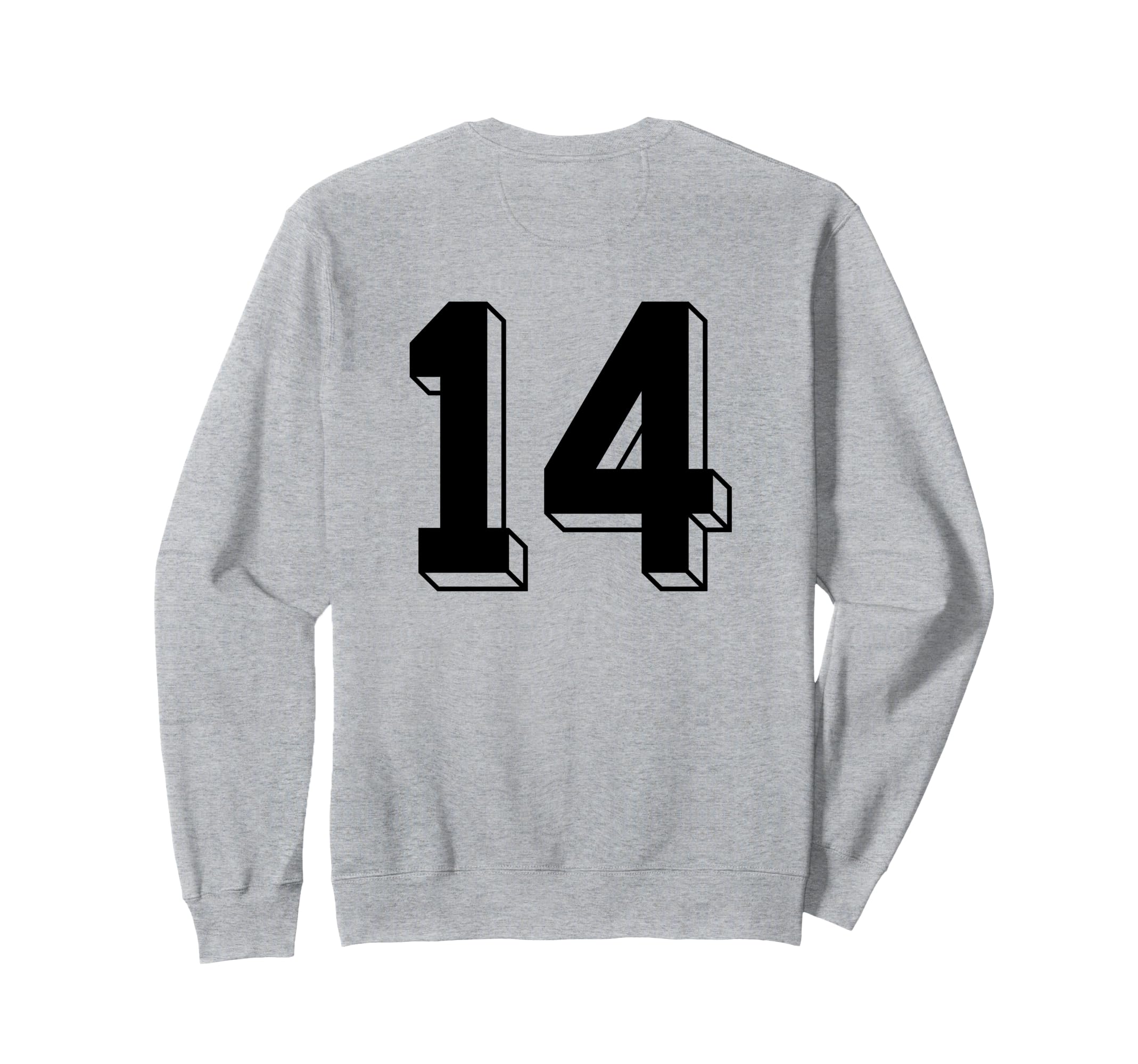 Number 14 Backside 80S 90S Team Sweatshirt - Minimalist Print Unisex