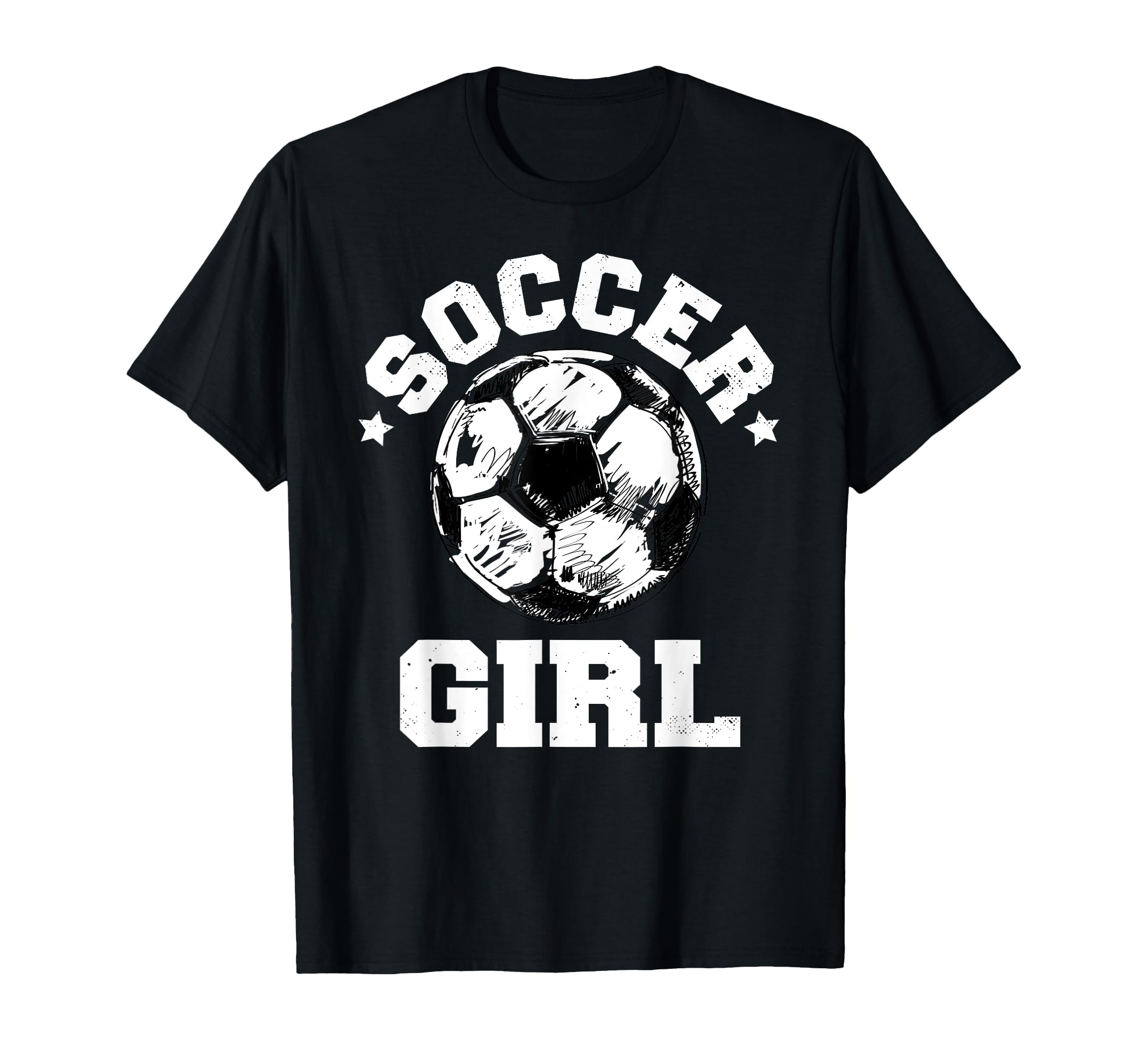 Soccer Funny Soccer Ball Distressed T-Shirt - Minimalist Print for Adults