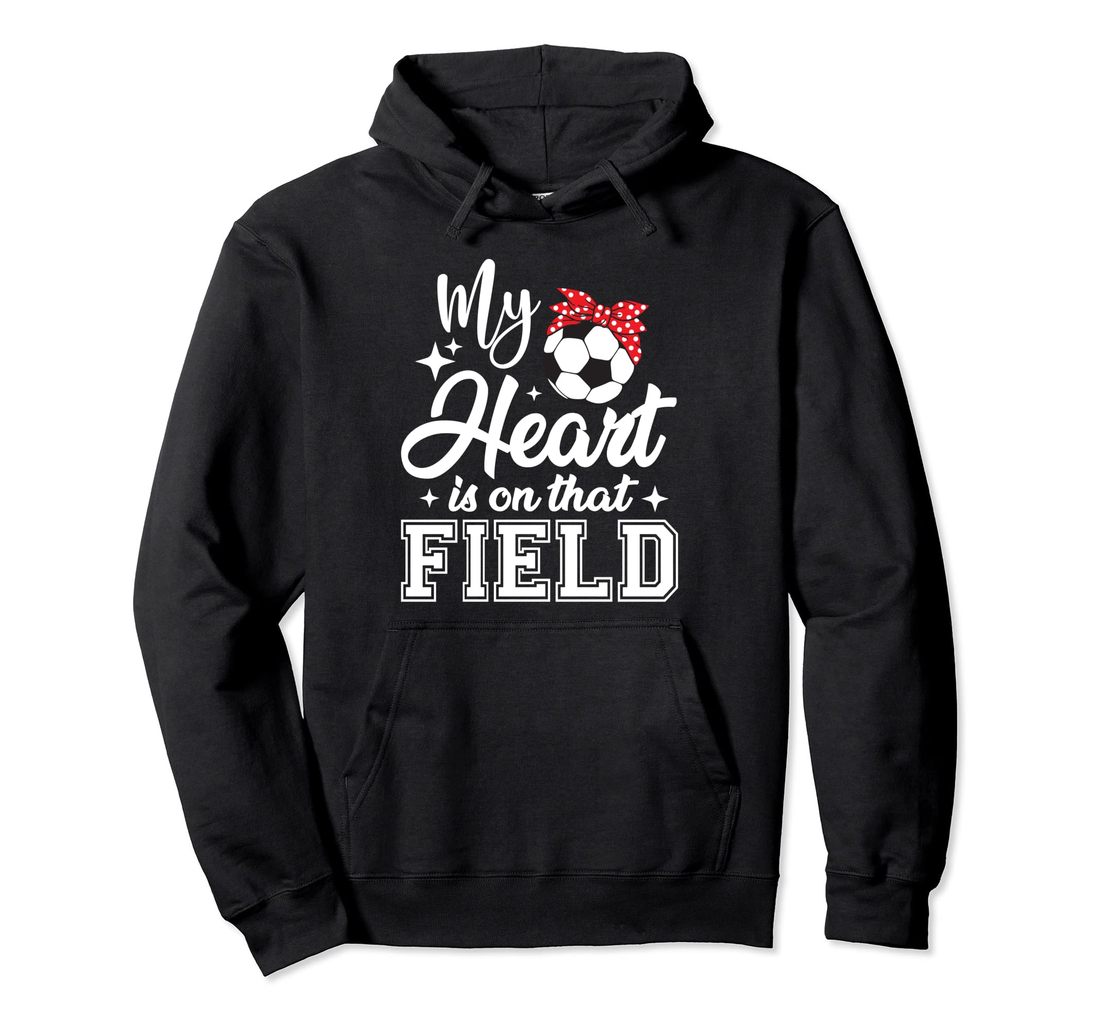 My Heart Is That Field Soccer Mom Hoodie - Graphic Print for Adults