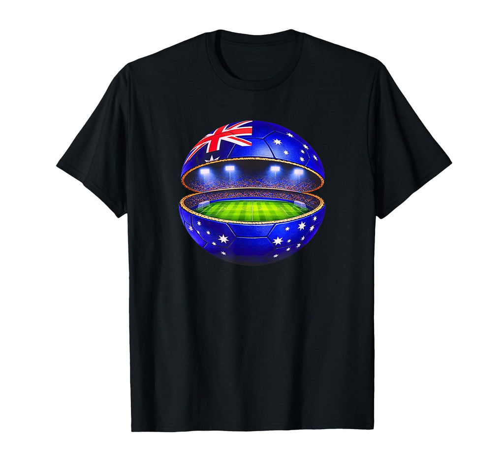 Australian Flag Soccer Stadium Inside T-Shirt - Streetwear Style Unisex