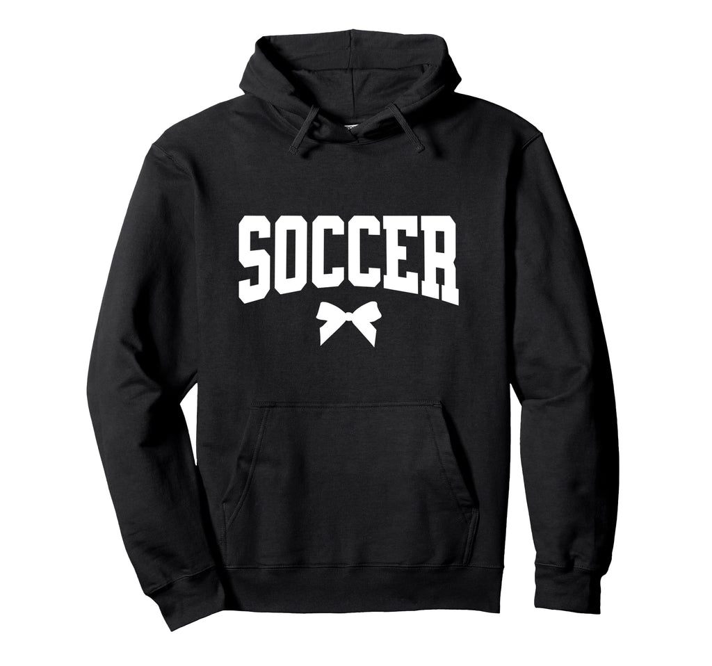 Soccer Team Soccer Player Soccer Mom Bow Hoodie - Minimalist Print Unisex