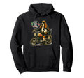 Basset Hound Ride Motorbike Love Hoodie - Custom Art Print for Adults