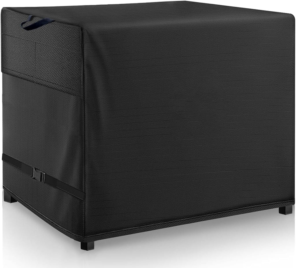 Outdoor Prep Table Cover- Heavy Duty Waterproof Cover for Outdoor Wicker Bar Cart, Compatible with 48 Inch Outdoor Beverage Serving Cart and Storage Cabinet Black