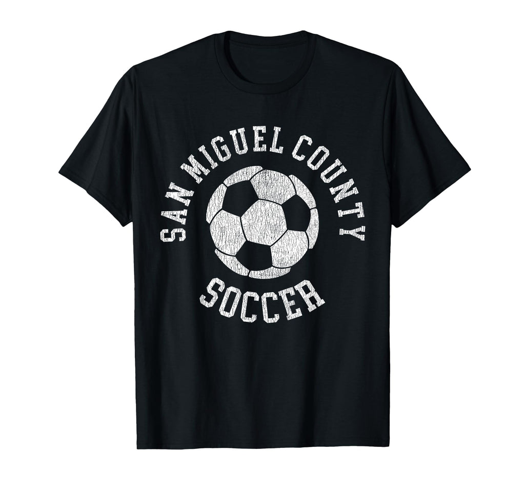 San Miguel County Soccer Distressed 90S T-Shirt - Trendy Graphic for Adults
