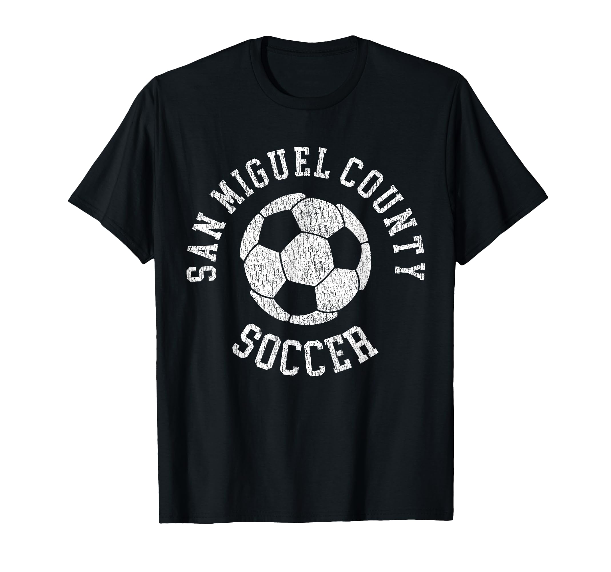 San Miguel County Soccer Distressed 90S T-Shirt - Trendy Graphic for Adults