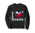 I Love Russia Russland D001 0090A Sweatshirt - Streetwear Style Unisex