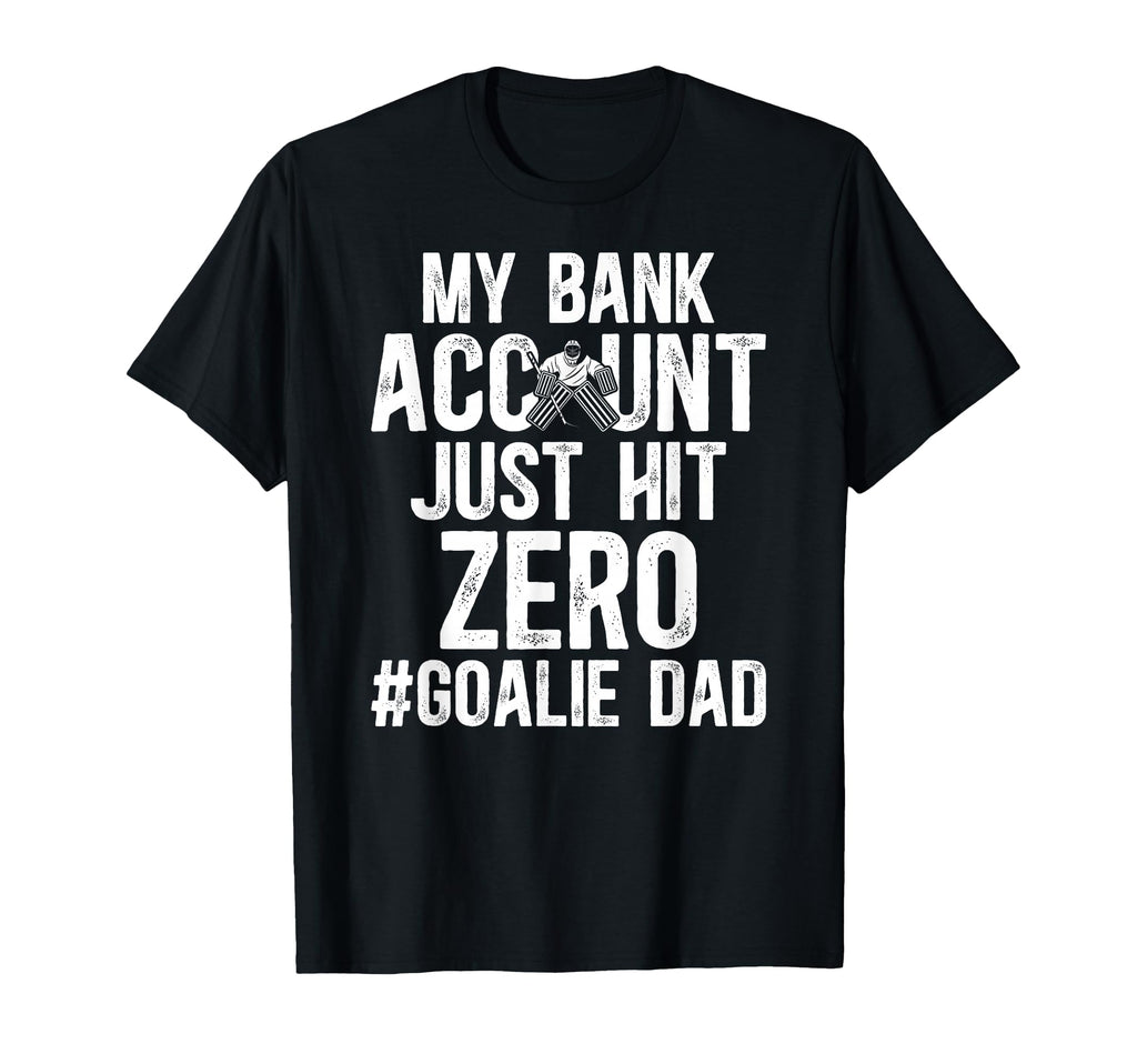 Ice Hockey Goalie Dad Funny Ice Hockey T-Shirt - Minimalist Print Unisex