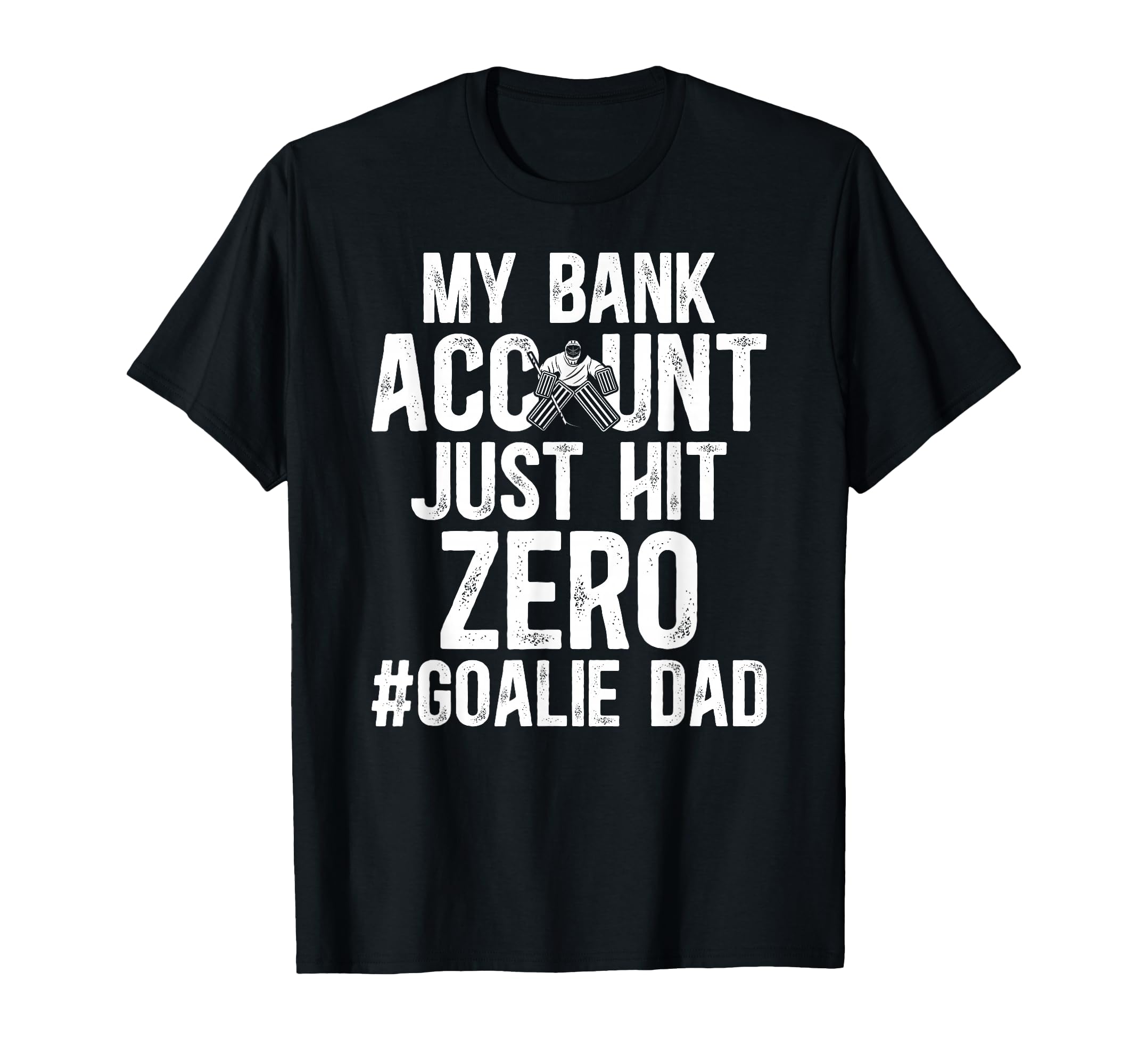 Ice Hockey Goalie Dad Funny Ice Hockey T-Shirt - Minimalist Print Unisex