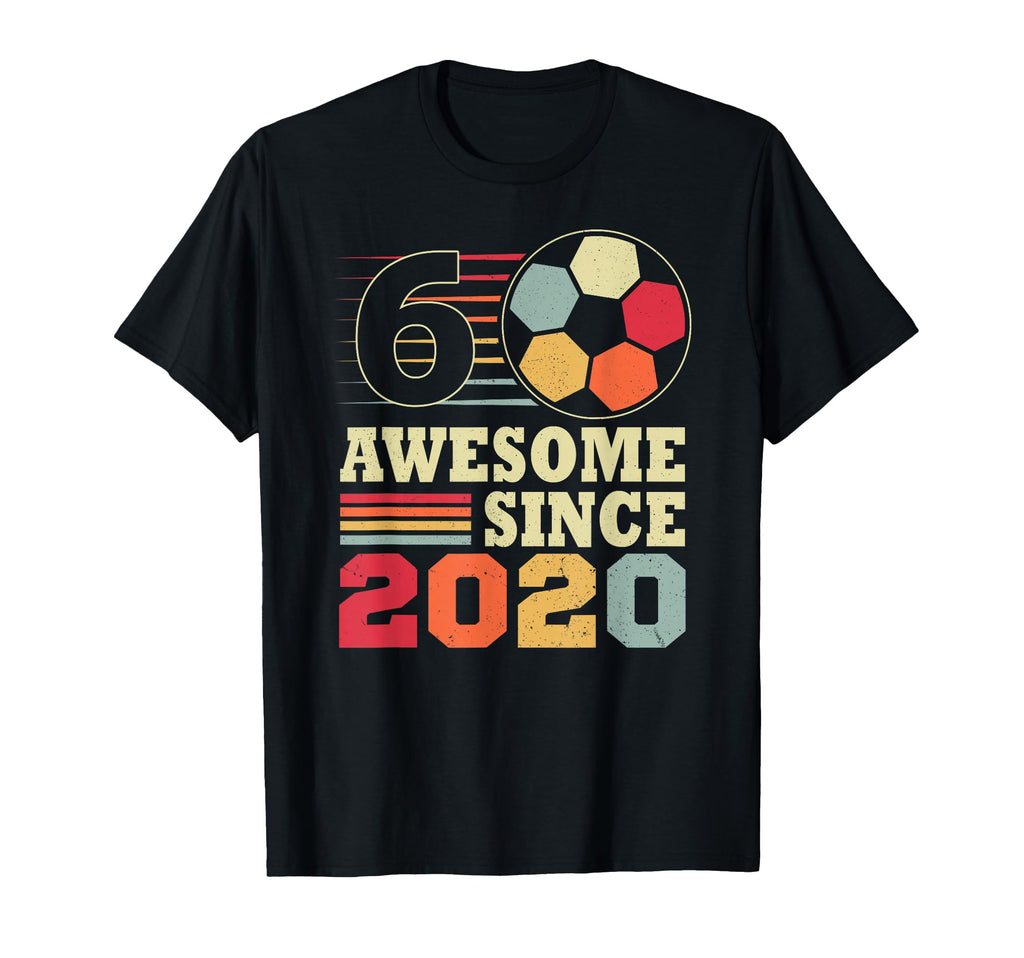 Awesome 6 Since 2020 Soccer 6Th Birthday T-Shirt - Graphic Print for Adults