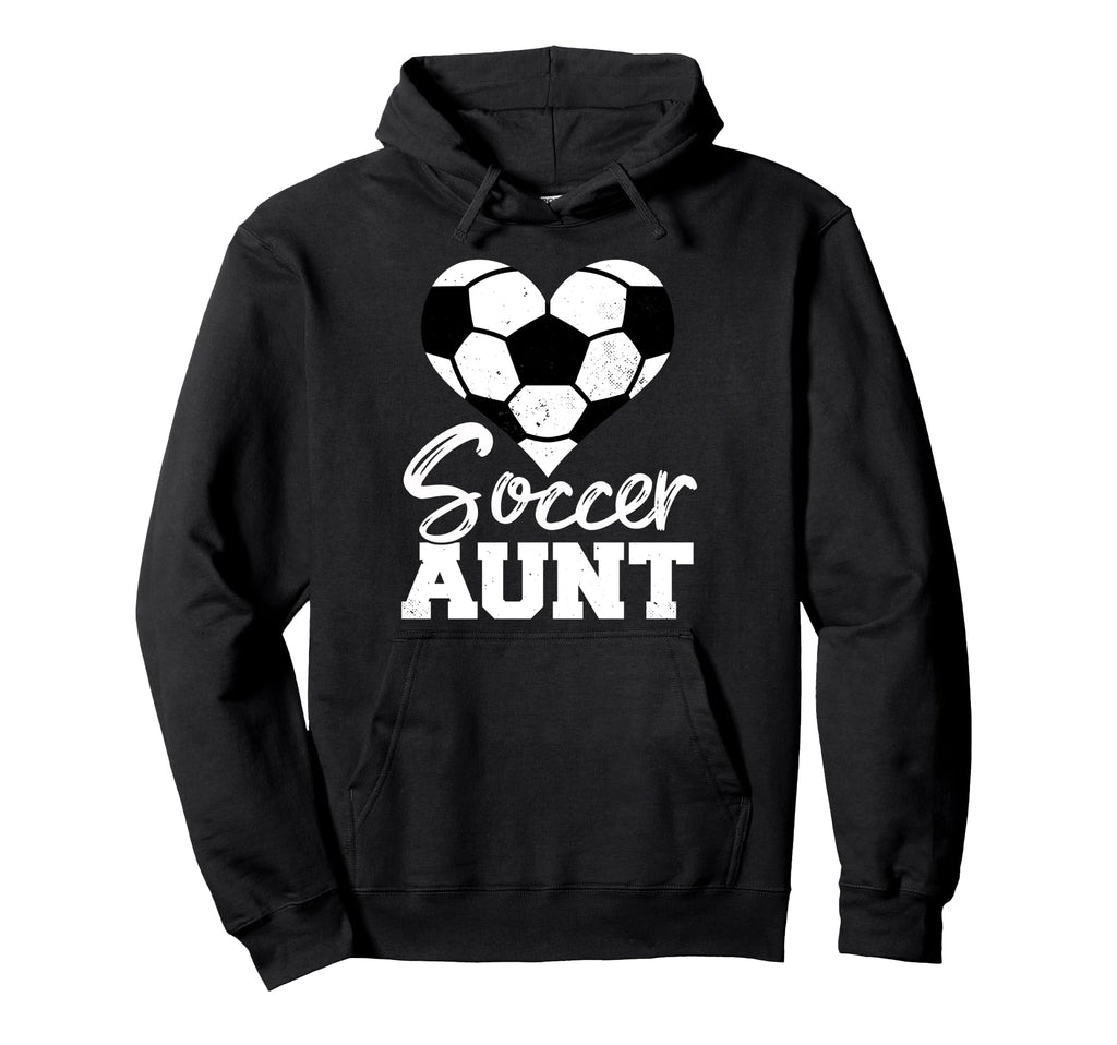Soccer Aunt Heart Funny Heartfelt Love Hoodie - Unique Graphic Unisex