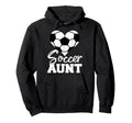 Soccer Aunt Heart Funny Heartfelt Love Hoodie - Unique Graphic Unisex
