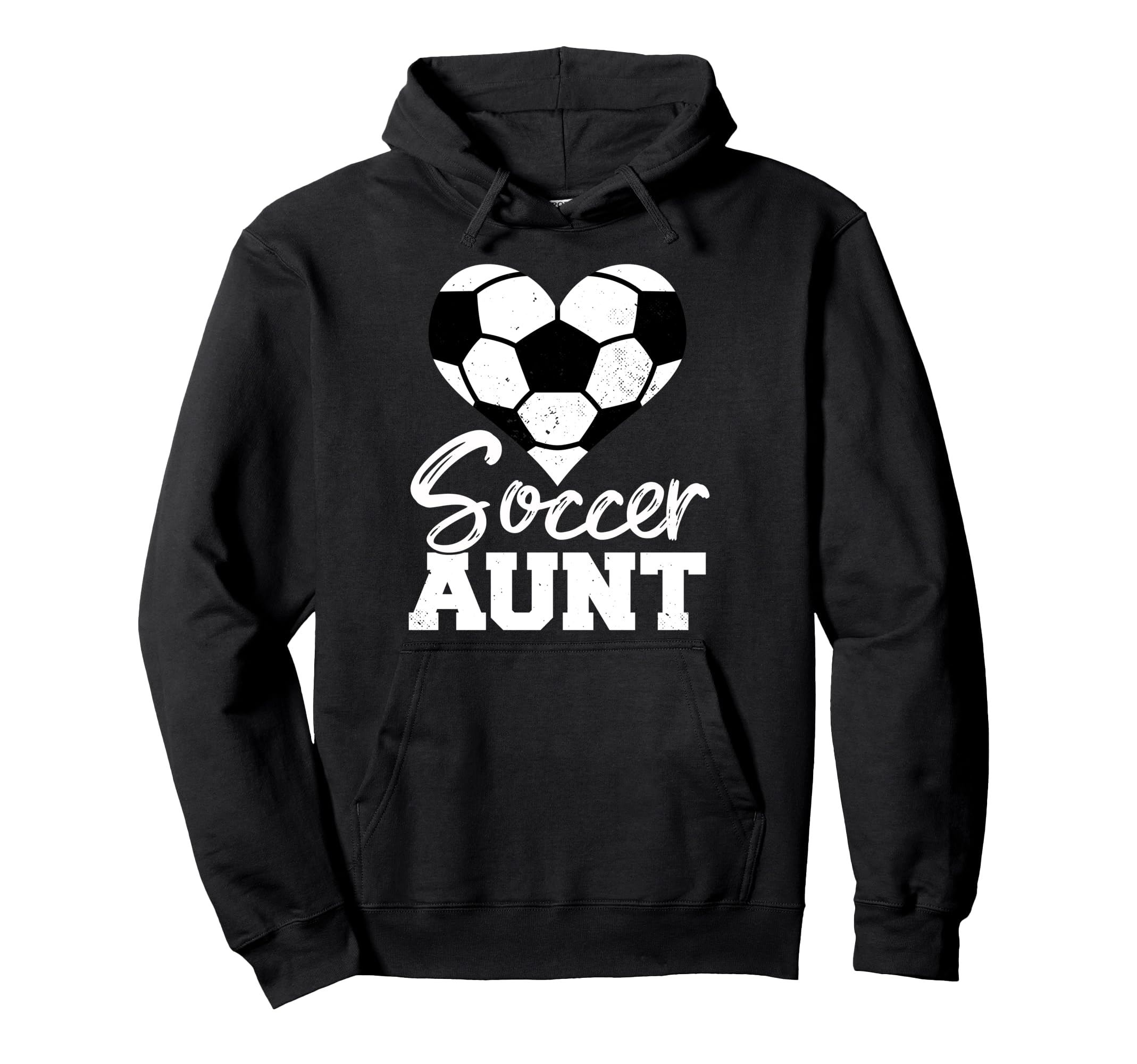 Soccer Aunt Heart Funny Heartfelt Love Hoodie - Unique Graphic Unisex