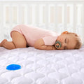 Yoofoss Waterproof Mini Crib Mattress Protector, Quilted Baby Mattress Pad Cover Soft and Breathable, Machine Washable Portable Mattress Protector for Standard Baby Mini Crib Size 38"X24" - White