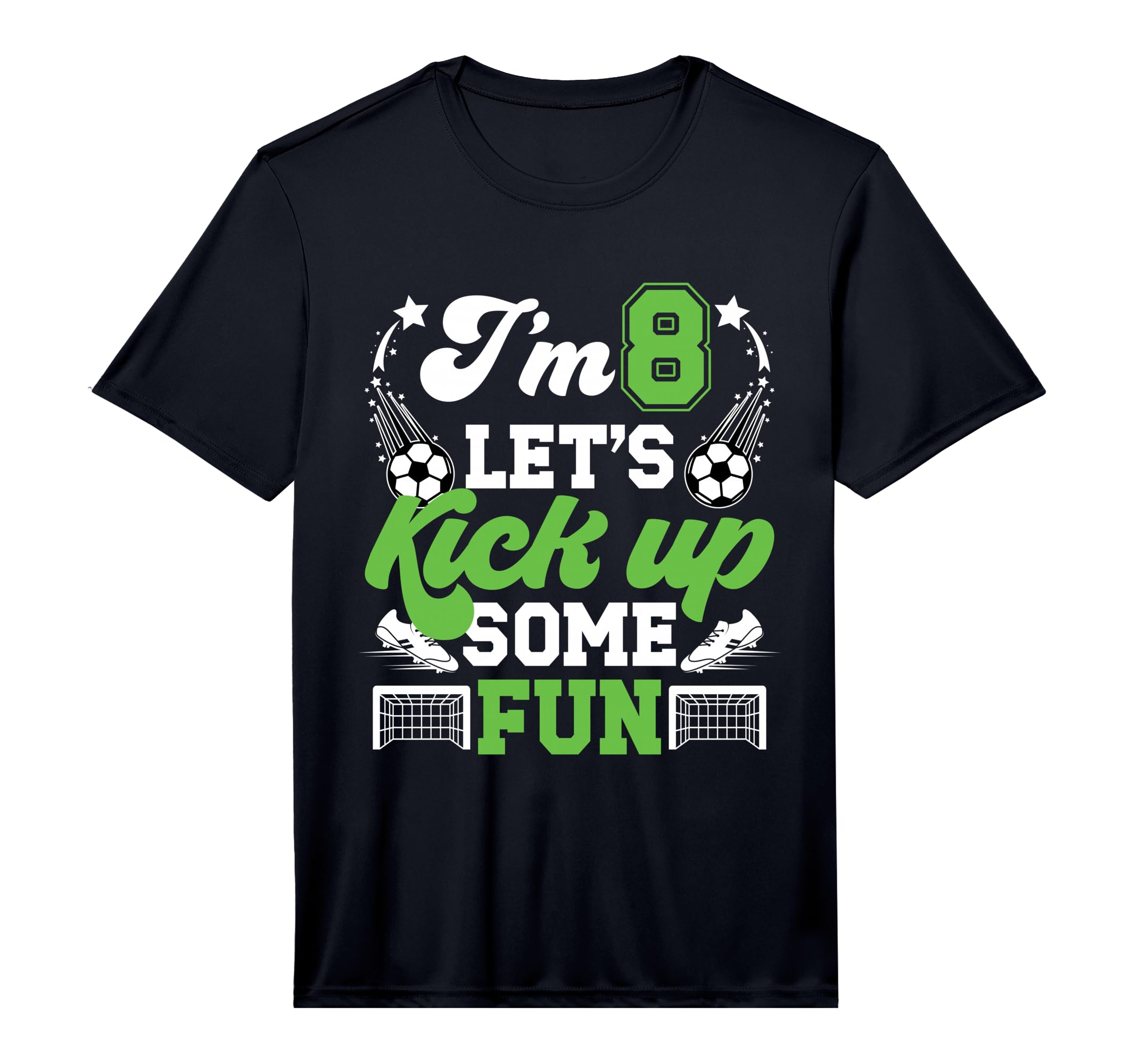 8Th Birthday Soccer Eight Year Old T-Shirt - Streetwear Style Men Women