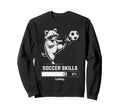 Soccer Raccoon Skills Loading Sweatshirt - Fun Novelty Design for Adults