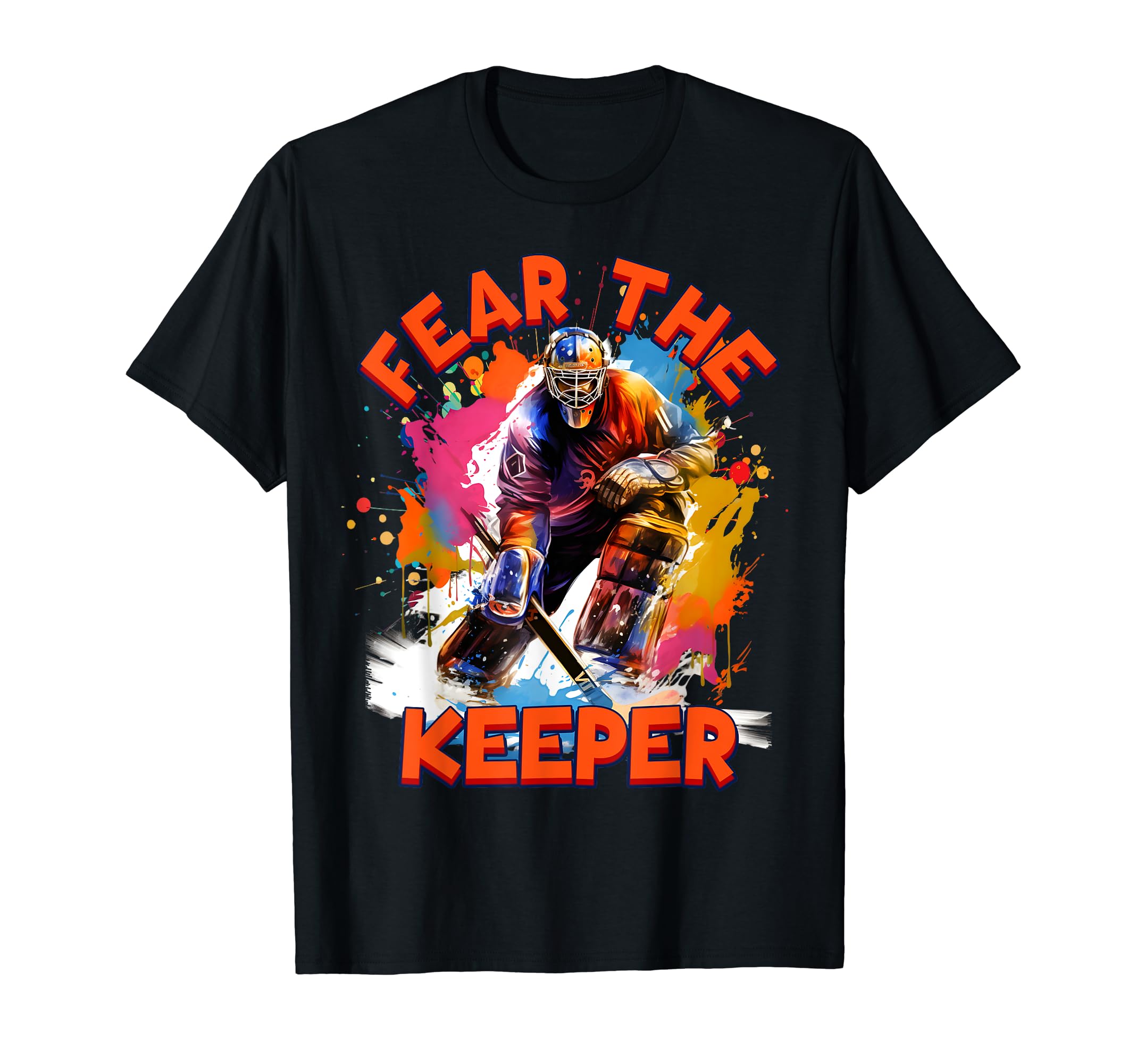 Ice Hockey Goalkeeper Goaltender Ice T-Shirt - Trendy Graphic Unisex