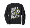 Just Who Loves Soccer Play Game Sweatshirt - Minimalist Print for Adults